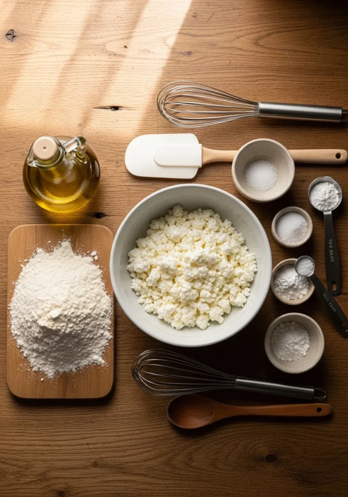 ingredients for cottage cheese flatbread recipe