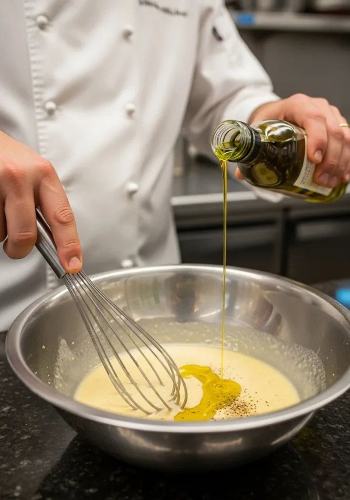 How to make Caesar salad dressing from scratch.