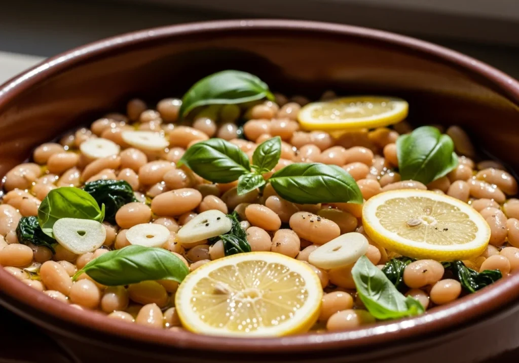 white bean and basil recipe Mediterranean healthy dish