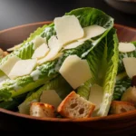 Classic Caesar salad with parmesan and croutons.