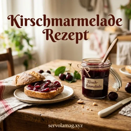 Kirschmarmelade Rezept selbstgemacht im Glas