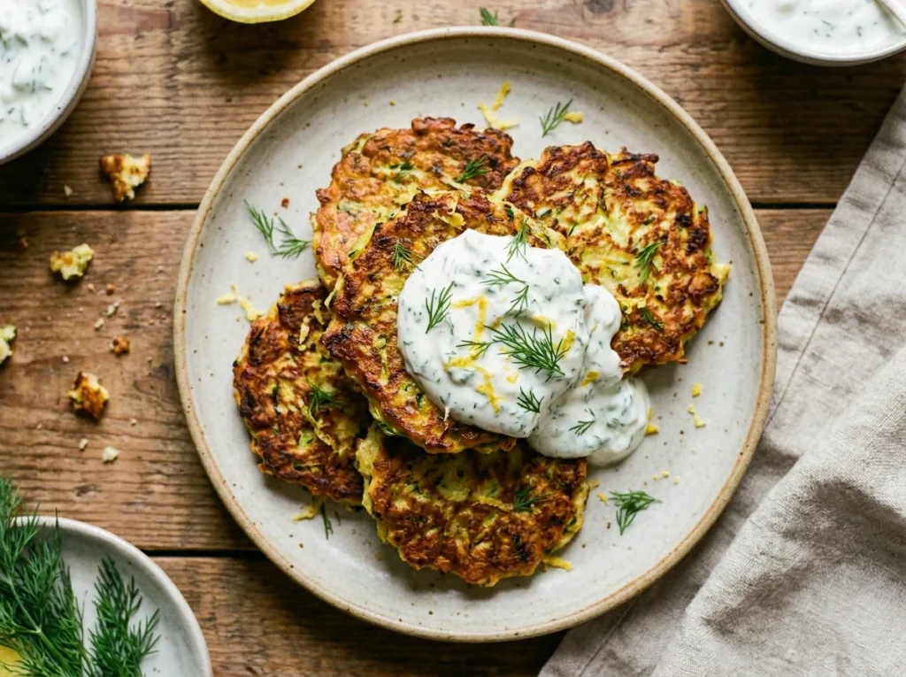 Zucchinipuffer Rezept – knuspriges Hauptbild